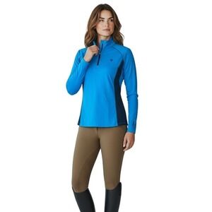 ARIAT TEK Women 1/4 Zip Pullover Shirt Top L Heat Series Equestrian Riding